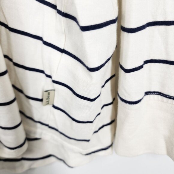 L.L. Bean‎ Women's Soft Stretch Supima Tee Cowlneck Long-Sleeve Stripe Size XL P - Picture 4 of 6